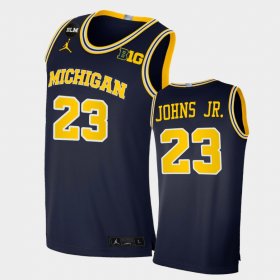 #23 Brandon Johns Jr. College Basketball Michigan BLM Mens Navy Jersey 617964-325