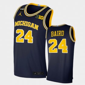 #24 C.J. Baird College Basketball University of Michigan BLM Men's Navy Jersey 871152-306