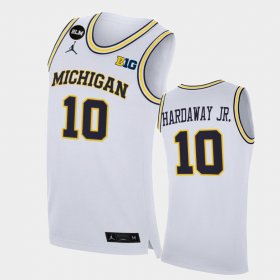 #10 Tim Hardaway Jr. College Basketball University of Michigan BLM Men's White Jersey 850815-720