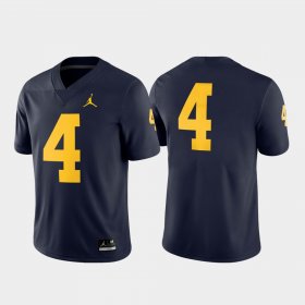 #4 Game Michigan College Football Jordan Brand Mens Navy Jersey 685712-737