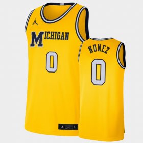 #0 Adrien Nunez Retro Limited University of Michigan Basketball Men's Maize Jersey 544105-951