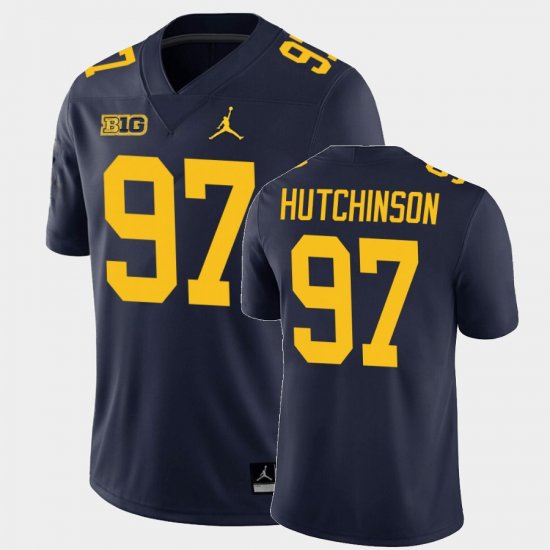 #97 Aidan Hutchinson College Football University of Michigan Home Game Men Yellow Jersey 813743-382