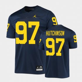 #97 Aidan Hutchinson Game Michigan Wolverines Men's Navy Jersey 392761-301