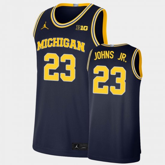 #23 Brandon Johns Jr. Limited Michigan Basketball Men\'s Navy Jersey 570772-714