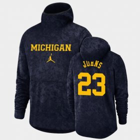 #23 Brandon Johns Jr. Basketball Spotlight Michigan Pullover Team Logo Mens Navy Hoodie 710454-268 #23 Brandon Johns Jr. Basketball Spotlight Michigan Pullover Team Logo Mens Navy Hoodie 710454-268