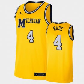 #4 Brandon Wade Retro Limited Michigan Basketball Men's Maize Jersey 177631-776