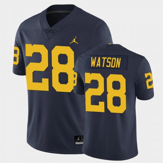 #28 Brandon Watson Limited University of Michigan Football Men Navy Jersey 881155-242