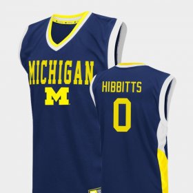 #0 Brent Hibbitts Fadeaway Michigan Wolverines College Basketball Men's Blue Jersey 224202-164