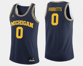 #0 Brent Hibbitts College Basketball Michigan Jordan Brand Men's Navy Jersey 473343-454