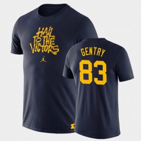 #83 Zach Gentry Brush Phrase Michigan Mens Navy T-Shirt 947993-620 #83 Zach Gentry Brush Phrase Michigan Mens Navy T-Shirt 947993-620