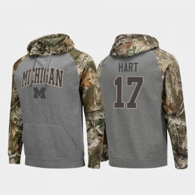 #17 Will Hart Realtree Camo Michigan Wolverines Raglan College Football Men Charcoal Hoodie 174519-686 #17 Will Hart Realtree Camo Michigan Wolverines Raglan College Football Men Charcoal Hoodie 174519-686
