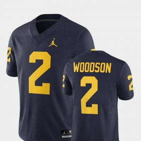 #2 Charles Woodson Alumni Football Game University of Michigan 2018 Jordan Brand Mens Navy Jersey 284780-210