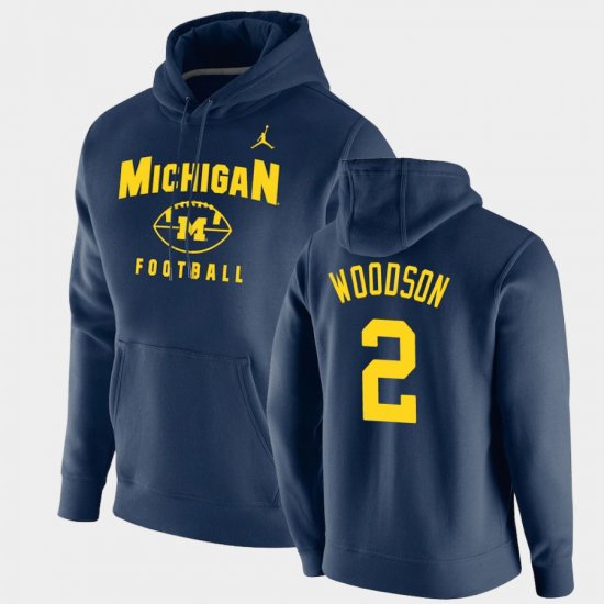 #2 Charles Woodson Oopty Oop Michigan Wolverines Football Pullover Men Navy Hoodie 300773-732