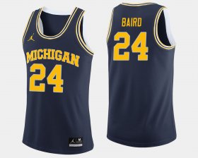 #24 C.J. Baird College Basketball University of Michigan Jordan Brand Mens Navy Jersey 469875-693