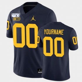 #00 Custom College Football University of Michigan Alumni Player Game Men's Navy Jersey 447705-317 #00 Custom College Football University of Michigan Alumni Player Game Men's Navy Jersey 447705-317
