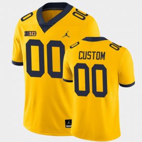 #00 Custom College Football University of Michigan Alternate Game Men Yellow Jersey 772705-749 #00 Custom College Football University of Michigan Alternate Game Men Yellow Jersey 772705-749