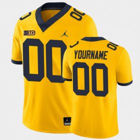 #00 Custom Game Michigan College Football Men's Yellow Jersey 407108-974 #00 Custom Game Michigan College Football Men's Yellow Jersey 407108-974