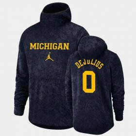 #0 David DeJulius Basketball Spotlight Wolverines Pullover Team Logo Men Navy Hoodie 876771-218 #0 David DeJulius Basketball Spotlight Wolverines Pullover Team Logo Men Navy Hoodie 876771-218
