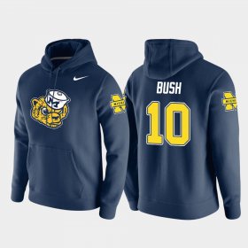 #10 Devin Bush Vault Logo Club Michigan Wolverines Pullover Mens Navy Hoodie 143069-336 #10 Devin Bush Vault Logo Club Michigan Wolverines Pullover Mens Navy Hoodie 143069-336