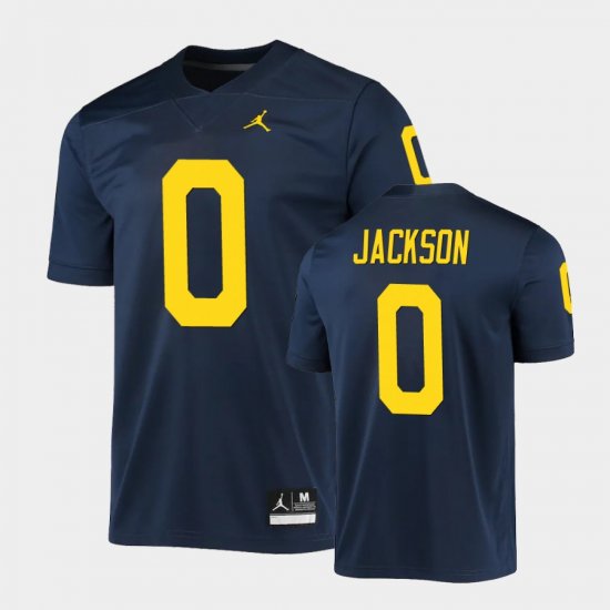 #0 Giles Jackson Game University of Michigan Men\'s Navy Jersey 678420-499