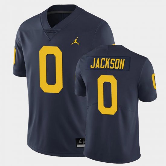 #0 Giles Jackson Limited University of Michigan Football Mens Navy Jersey 802533-304