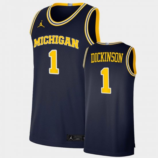 #1 Hunter Dickinson College Basketball Michigan 2021 Basketball Dri-FIT Swingman Men\'s Navy Jersey 501691-996