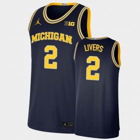 #2 Isaiah Livers Limited Michigan Basketball Men's Navy Jersey 454482-351