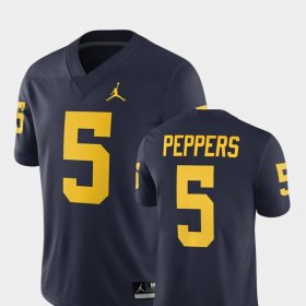 #5 Jabrill Peppers Alumni Football Game Michigan Wolverines Player Men's Navy Jersey 719625-139