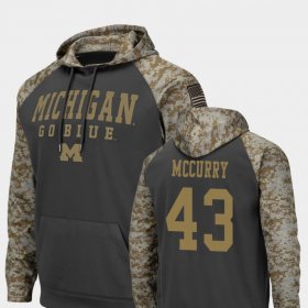 #43 Jake McCurry United We Stand Wolverines Football Mens Charcoal Hoodie 853920-703 #43 Jake McCurry United We Stand Wolverines Football Mens Charcoal Hoodie 853920-703