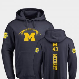 #43 Jake McCurry College Football Wolverines Backer Mens Navy Hoodie 866510-473 #43 Jake McCurry College Football Wolverines Backer Mens Navy Hoodie 866510-473