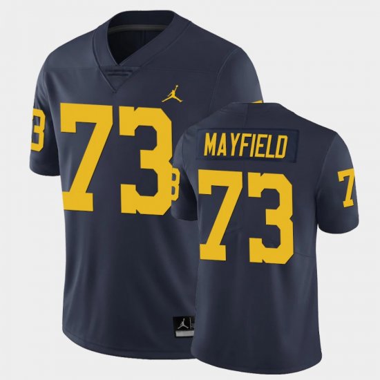 #73 Jalen Mayfield Limited Michigan College Football Men Navy Jersey 311575-149