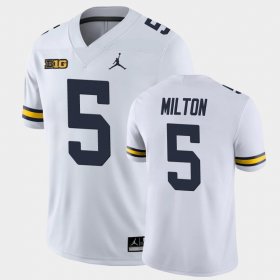 #5 Joe Milton College Football Wolverines Game Men's White Jersey 262418-392