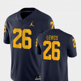 #26 Jourdan Lewis Game Wolverines College Football Jordan Brand Mens Navy Jersey 877323-966