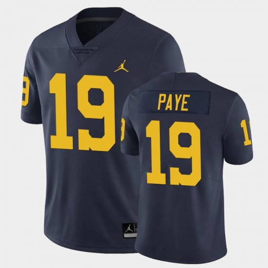 #19 Kwity Paye Limited Michigan Wolverines College Football Men Navy Jersey 398544-466