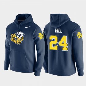 #24 Lavert Hill Vault Logo Club Michigan Pullover Mens Navy Hoodie 836274-501 #24 Lavert Hill Vault Logo Club Michigan Pullover Mens Navy Hoodie 836274-501