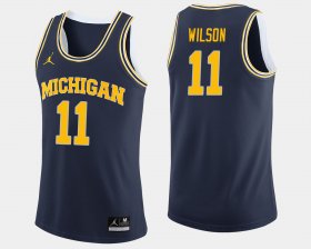 #11 Luke Wilson College Basketball Michigan Wolverines Jordan Brand Men's Navy Jersey 744931-806