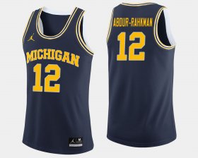 #12 Muhammad-Ali Abdur-Rahkman College Basketball University of Michigan Jordan Brand Men's Navy Jersey 918256-618