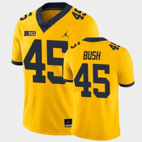 #45 Peter Bush Game University of Michigan College Football Men's Yellow Jersey 612428-306