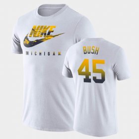 #45 Peter Bush Spring Break Futura Michigan Mens White T-Shirt 677609-643 #45 Peter Bush Spring Break Futura Michigan Mens White T-Shirt 677609-643