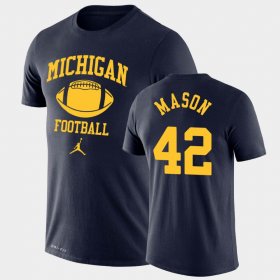 #42 Ben Mason Retro Football Wolverines Lockup Legend Performance Men Navy T-Shirt 652564-193 #42 Ben Mason Retro Football Wolverines Lockup Legend Performance Men Navy T-Shirt 652564-193