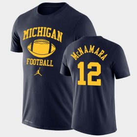 #12 Cade McNamara Retro Football Michigan Lockup Legend Performance Men Navy T-Shirt 905080-409 #12 Cade McNamara Retro Football Michigan Lockup Legend Performance Men Navy T-Shirt 905080-409