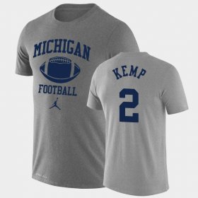 #2 Carlo Kemp Retro Football Wolverines Lockup Legend Performance Men's Heathered Gray T-Shirt 866533-415 #2 Carlo Kemp Retro Football Wolverines Lockup Legend Performance Men's Heathered Gray T-Shirt 866533-415