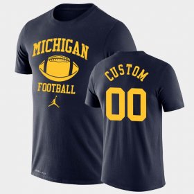 #00 Custom Retro Football Michigan Wolverines Lockup Legend Performance Mens Navy T-Shirt 999964-776 #00 Custom Retro Football Michigan Wolverines Lockup Legend Performance Mens Navy T-Shirt 999964-776