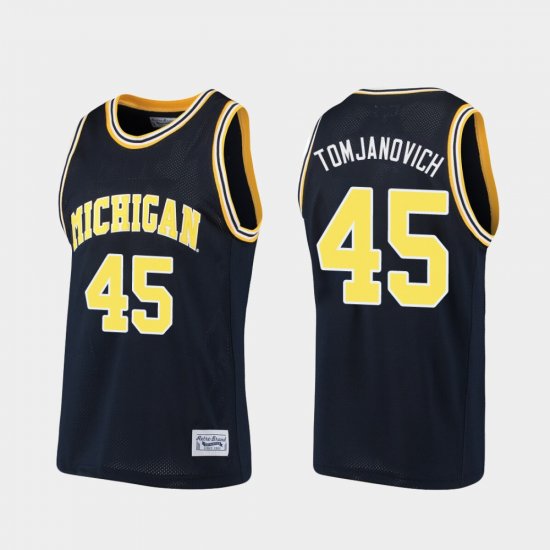 #45 Rudy Tomjanovich Alumni Wolverines Basketball Men Navy Jersey 168521-544