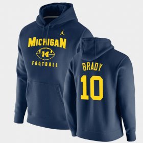 #10 Tom Brady Oopty Oop University of Michigan Football Pullover Men Navy Hoodie 829179-868 #10 Tom Brady Oopty Oop University of Michigan Football Pullover Men Navy Hoodie 829179-868