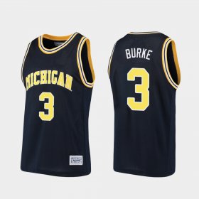 #3 Trey Burke Alumni Michigan Basketball Mens Navy Jersey 926890-999