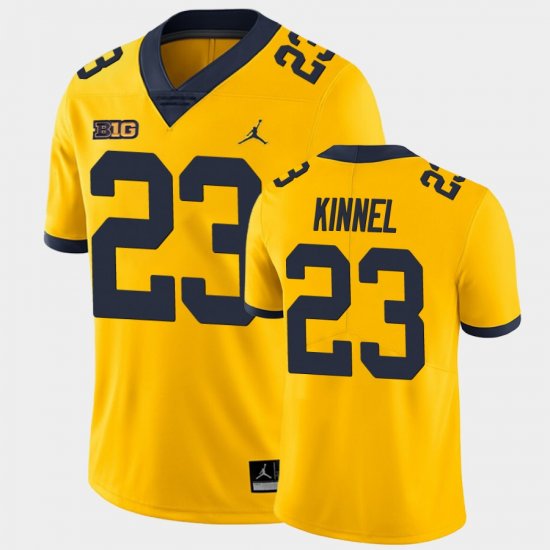 #23 Tyree Kinnel Game Michigan College Football Men\'s Yellow Jersey 587090-490