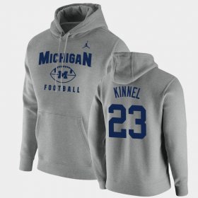 #23 Tyree Kinnel Oopty Oop Michigan Football Pullover Mens Gray Hoodie 751838-714 #23 Tyree Kinnel Oopty Oop Michigan Football Pullover Mens Gray Hoodie 751838-714