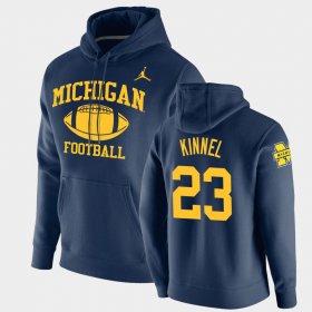 #23 Tyree Kinnel Retro Football Michigan Pullover Men's Navy Hoodie 279307-206 #23 Tyree Kinnel Retro Football Michigan Pullover Men's Navy Hoodie 279307-206