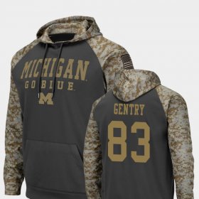 #83 Zach Gentry United We Stand Wolverines Football Men Charcoal Hoodie 433874-563 #83 Zach Gentry United We Stand Wolverines Football Men Charcoal Hoodie 433874-563